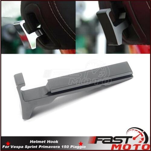 3 Colors Helmet Hook Cushion Hook Aluminum Sundries Holder Helmet Bracket For VESPA Sprint Primavera 150 Scooter Piaggio 17-20