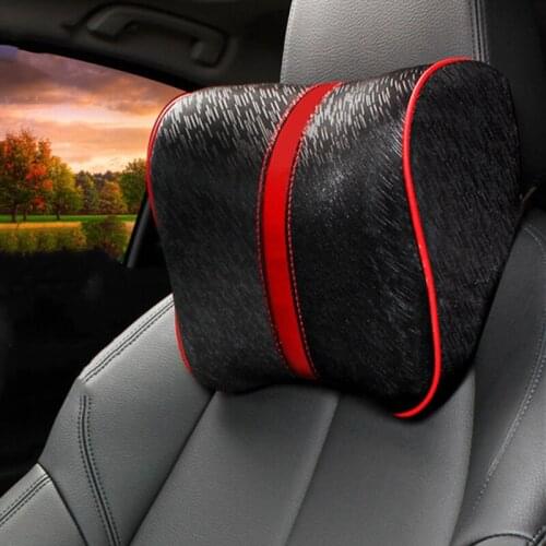 Car Pillow Seat Head Neck Rest Massage Auto Soft Safety Pillow Space Memory Foam Neck Headrest Vehicular Accessories Adjustable