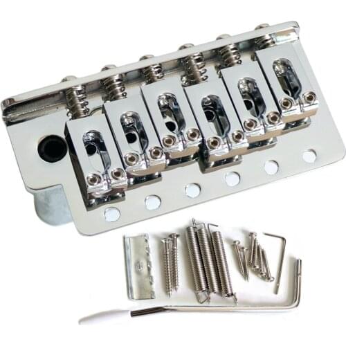 Free Shipping Chrome color 6 string Modern saddle full size block st guitar tremolo