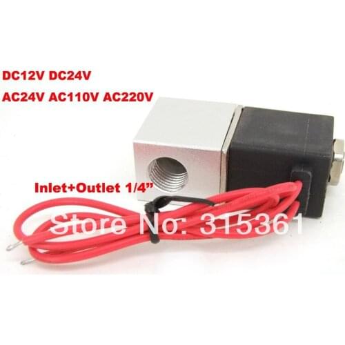 Free Shipping High Quality N/C 1/4" Normally Closed Electric Solenoid Valve Water Air TK0377 DC12V,DC24V,AC110V or AC220V