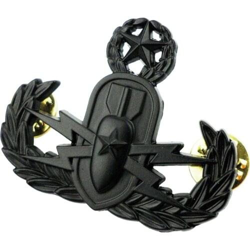 US EXPLOSIVE ORDNANCE DISPOSAL EOD MASTER BADGE PIN INSIGNIA COCKADE BLACK