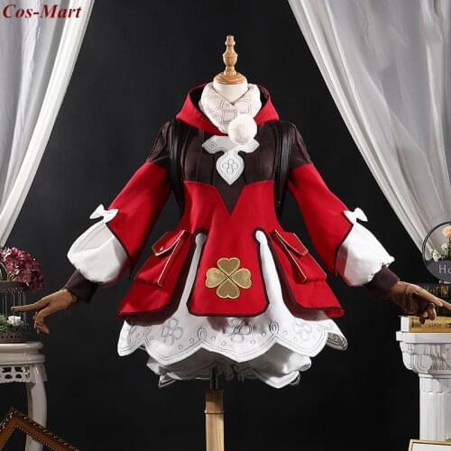 Hot Game Genshin Impact Klee Cosplay Costume Spark Knight Fashion Lovely Uniform Dress Female Role Play Clothing S-XL New