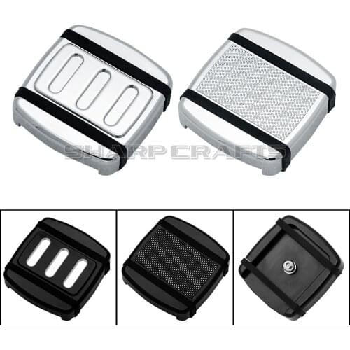 Motorcycle CNC Edge Cut Small Brake Pedal Pad Cover Footpegs For Harley Street 500 750 XG500 XG750 FXST Softail FXD Dyna