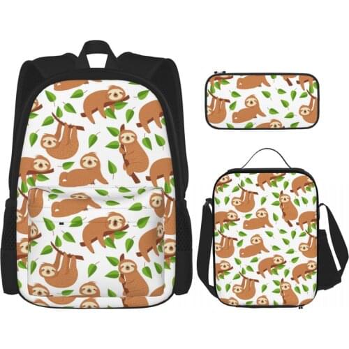 Cute Cartoon Sloth Plush boys school bags waterproof large backpack for teenagers school backpack for boy student bag