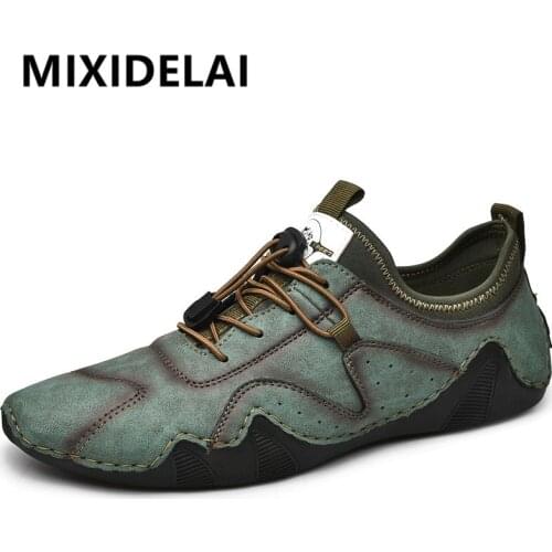 Brand Mens Casual Shoes Handmade Leather Mens Shoes Outdoor Mens Flat Shoes Fashion Sneakers Man Boat Shoes Zapatos De Hombre