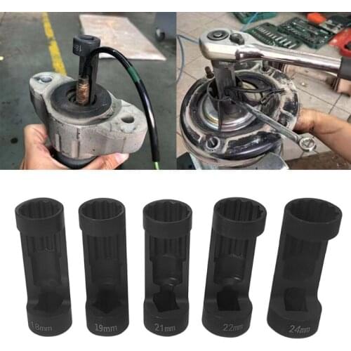 5 Pcs Strut Nut Socket Set 12 Point Sockets 1/2 Drive 18-24mm Impact Socket Removal Tools X37F