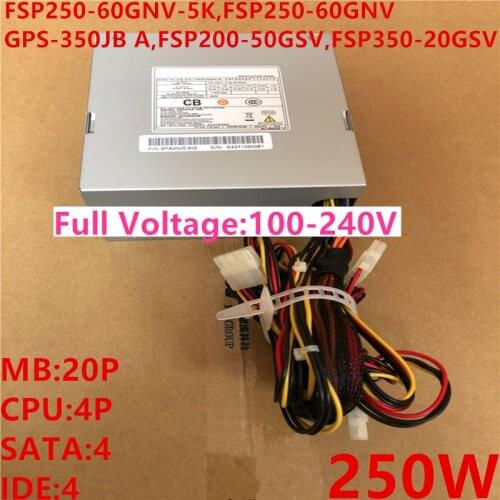 New PSU For FSP DVR/NVR 250W Power Supply FSP250-60GNV-5K FSP250-60GNV GPS-350JB A FSP200-50GSV FSP350-20GSV