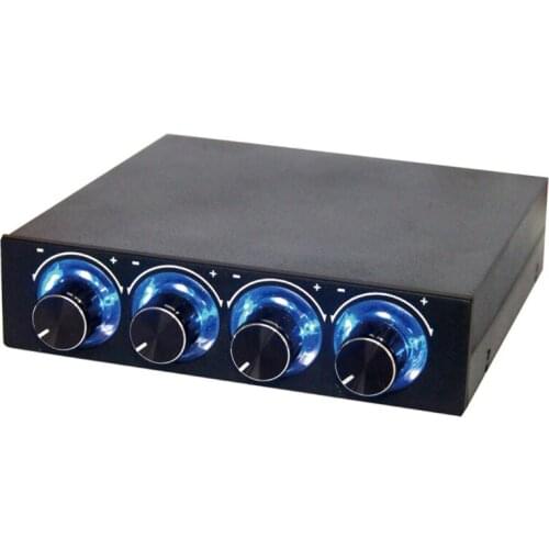 NEW STW-6002 4 Channel Speed Fan Controller with Blue Led Light and For fit CPU HDD VGA cooling fan