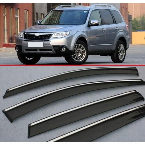 Plastic Exterior Visor Vent Shades Window Sun Rain Guard Deflector For Subaru Forester 2009 2010 2011 2012