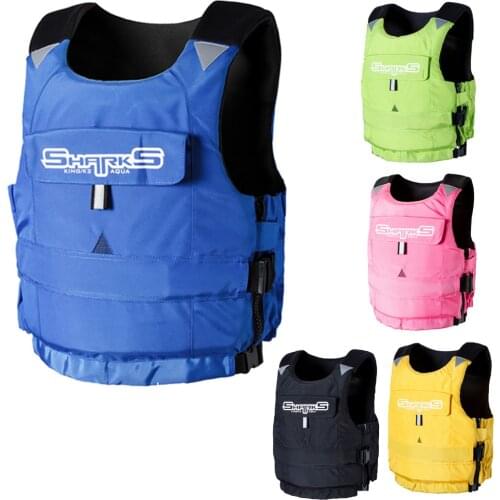 Polyester Adult Life Vest Jacket Swimming Surfing Boating Ski Drifting Flotation Swimsuit Buoyancy Swimwear for Man Women