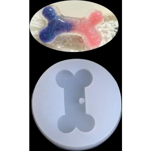 Transparent Silicone Pendant Mould Resin Bone Shape DIY Jewelry Making Tool Fondant Cake