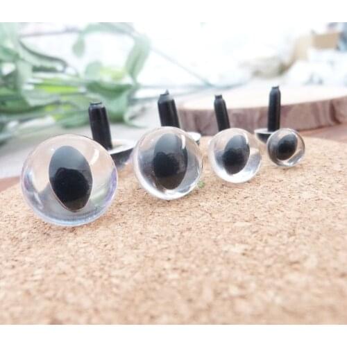 7.5/9/10.5/12/13.5/15/18mm clear smooth stem cat eyes plastic toy cat eyes without washer--100pcs--200pcs-500pcs option