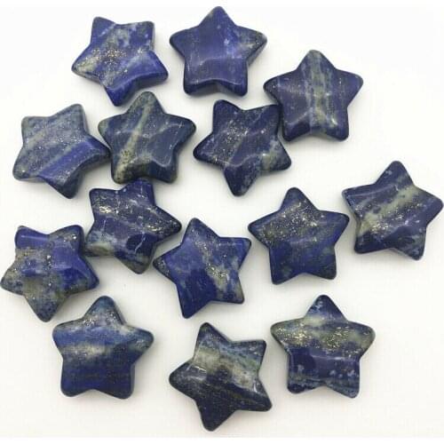 Drop Shipping 2pcs Natural Lapis Lazuli Crystal Stone Star Shaped Meditation Healing Polished Gifts Natural Stones And Crystals