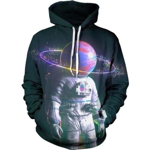 New Fashion hot 3D Hoodies Men Space Astronaut 3D Print Streetwear Long Sleeve Sweatshirts Hoody Pullover Fashion Tops Plus Size