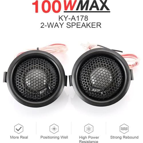 Tweeters 2pcs 100W Mini Universal High Efficiency Dome Car Tweeter Lossless Speaker Car Audio System for Car Vehicle Automobiles
