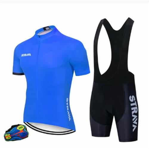 STRAVA Cycling Set Summer Bike Clothes Short Sleeve Bicycle Team MTB Cycling Sportswear Suit Breathable Bike Uniform Cycling MTB