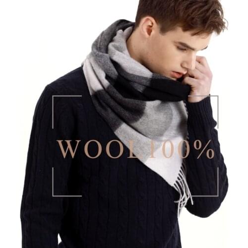 Winter Scarf Men Wool Warm Scarfs Men Fashion Design Scarves Men Winter Wools High Quality Thick Long Scarf