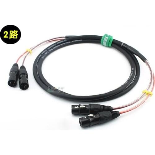 1Pcs SREXACT Multi-core Cable Rainbow 2 Left and Right Stereo Audio Cables LR Mixer Notebook XLR
