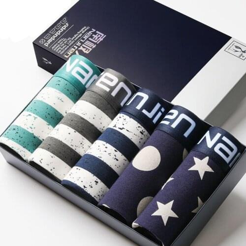 4Pcs Underwear Mens Shorts Sexy Panties Cotton Boxers Man Underpants Male Boxer Shorts Homme U Convex Lingerie Wholesale Lots