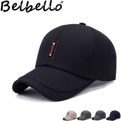 Belbello Spring summer new style economic mens fashion cloth baseball cap leisure middle aged sun hat stitching eave elderl hat
