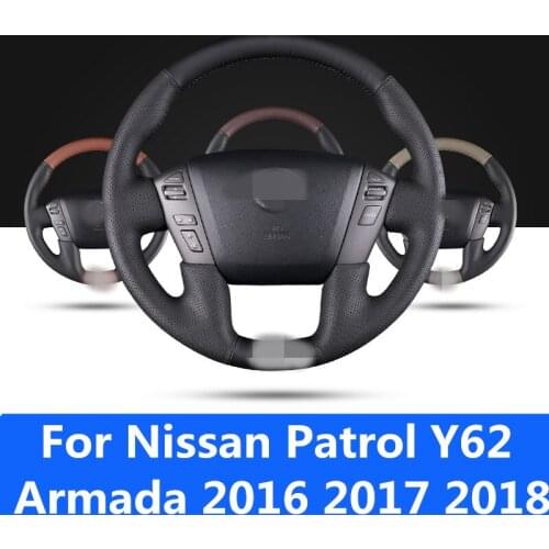 Steering wheel cover four seasons universal steering wheel cover interior For Nissan Patrol Y62 Armada 2016 2017 2018