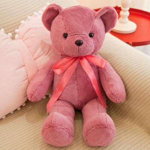 Colorful Teddy Bear Plush Toys Soft Toy Lovers Gifts Large Size Ted Dolls with Bow and Love Bears Stuffed Plush Teddy-Bear DMRX0