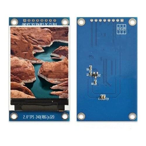 IPS 2.0 inch 8PIN SPI TFT LCD Color Screen with Adapter Board ST7789 Controller 240(RGB)*320