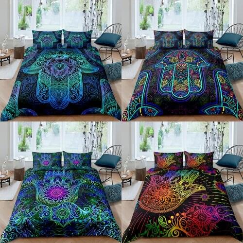 Home Textiles Luxury 3D Fatima Print Duvet Cover Set 2/3 Pcs Pillowcase Kids Bedding Set AU/EU/UK/US Queen and King Size