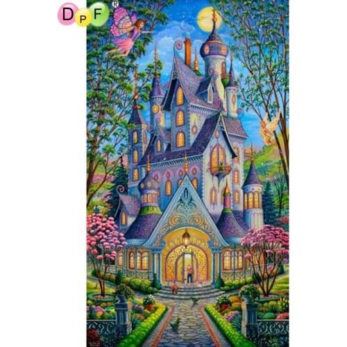 DPF diamond painting cross stitch Castle Elves diamond embroidery crafts diamond mosaic kit square/round rhinestone home decor