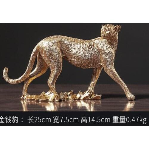 QUALITY PORCELAIN PANTHER FIGURINE HANDMADE CERAMICS LEOPARD STATUE WILD LIFE CHINAWARE DECORATION ART AND CRAFT GIFT ORNAMENT