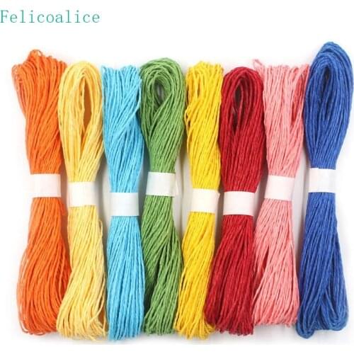 30 Meters 2mm Colorful Paper Rope for Handmade DIY Craft Wedding Candy Cake Cookies Box Packing Wrapping Decoration Scrapbooks