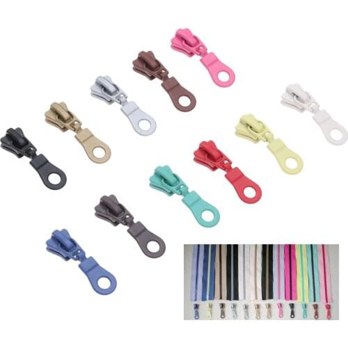 10Pc 5# Metal Zipper Sliders Zipper Head for Resin Zip Puller Slider DIY Sewing Garment Clothes Bag Repair DIY Craft Accessories