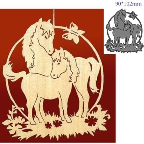 Metal cutting dies cut die mold Animal horse decoration Scrapbook paper craft knife mould blade punch stencils dies