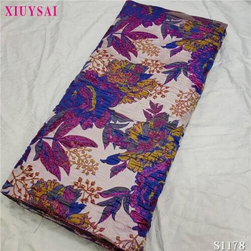 Fashion Jacquard Lace Fabric Nigerian Net Lace High Quality African Brocade Lace Fabric Material for Sewing SL1178