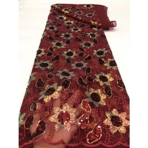 Milk Silk Lace Sequins African Lace Fabric 2021 High Quality Lace Material French Mesh Lace Fabric For Wedding Party