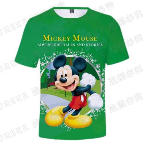New Summer Cartoon Anime Mickey Mouse 3D T shirt New Boy Girl Kids Fashion Streetwear Fashion Men Women Children Cool Tops Tee