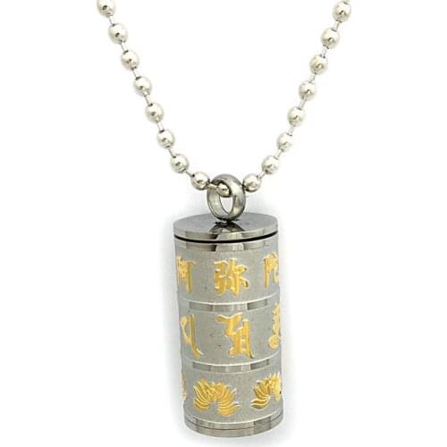 Stainless Steel Open Necklace Pendant Pet Asher HairCommemorative Religion Jewelry