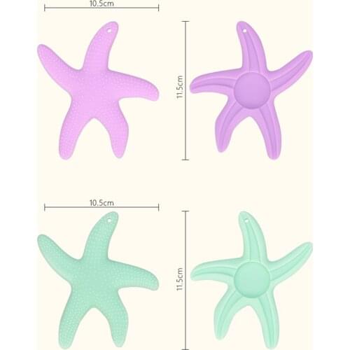 Dancing Starfish Silicone Baby Teether BPA Free Silicone Nursing Beads Chewing Baby Teething Pendant Tooth Training Toys jewelly