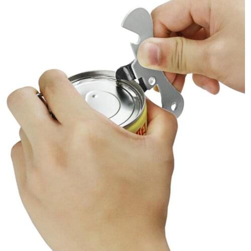 Stainless Steel Compact Manual Tin Can Opener Bottle Jar Sales Bar Opener Opener Kitchen gadgets Cans Beer Bottle Hot V1H3