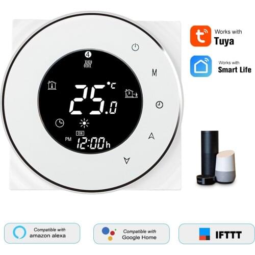 Wifi Smart Water/Gas Boiler Thermostat Tuya Remote Control Backlight Weekly Programmable LCD Touch Screen Temperature Controller
