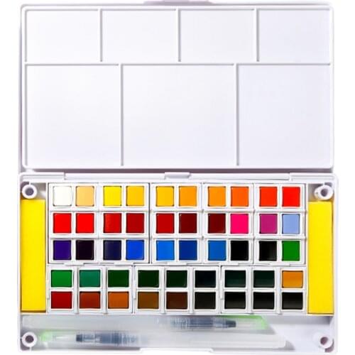 Superior 12/18/24/30/36/40/48Color Transparent Solid Watercolors for Artist Watercolor Paint Pigment Art Supplies
