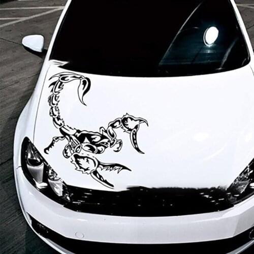 Five colors Car Sticker Hood Sticker Pull Flower Scorpion Totem Tribal Canopy Stickers Car Head Stickers Vinyl