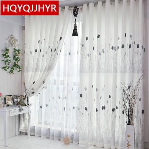Modern rustic white Printed Blackout Curtains for Living Room, sheer Fluid Systems Curtains for Bedroom Window Curtain Kitchen