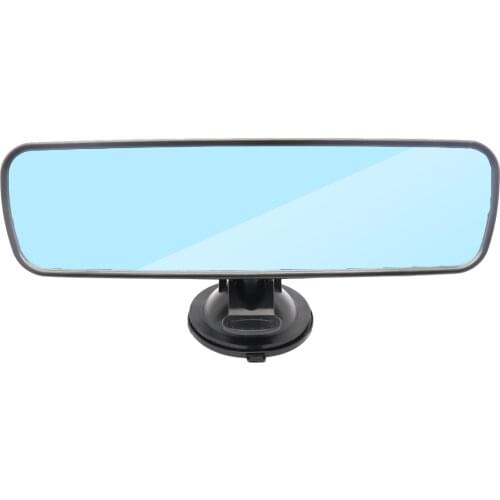 1pcs Car Rear View Mirror with Suction Cup Wide Angle Interior Vision Mirror Black Universal