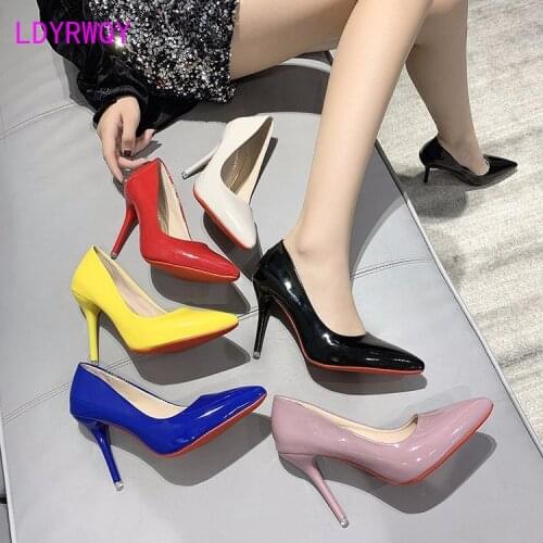 High heels womens new fall womens Korean plate pointed shallow heel fashion