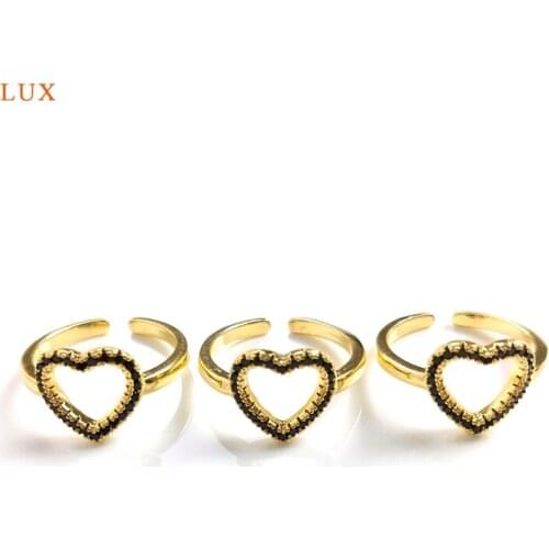 5pcs Dainty Minimalist Jewelry Gold Zirconia Pave Ring for Women Heart Shape Ring Gold Ring CZ Wedding Band Ring Engagement Ring