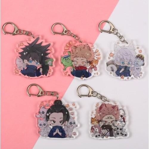 1 Pcs New Jujutsu Kaisen Keychains Anime Woman Men Pendant Unisex Keyrings Key Holder Cosplay Figure Toys Collection Gifts
