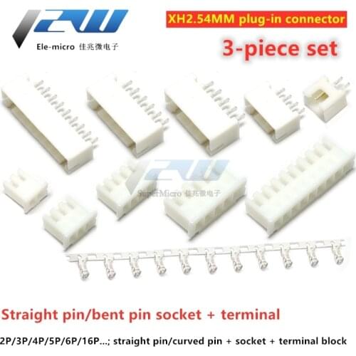 10 sets /lot XHconnector XH2.54mm with lock straight / bent crimp male seat, terminal 2p 3p 4p 5, p 6p 7p 8p 9p 10p 11p-·6P