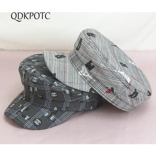 2021 Hat Spring Autumn New Women Cotton Letter Military Hats Fashion Small Fragrant Wind Casual Outdoor Adjustable Cap QDKPOTC