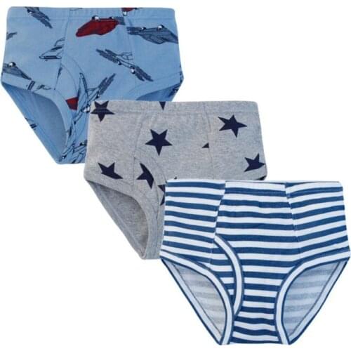 3PCS/Lot Cotton Dinosaurs Print Briefs For Children Underwear Boys Panties Cute Cartoon Kids Child Boy Pants 3-12 Years